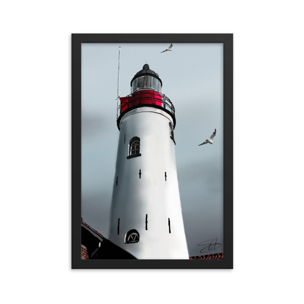 Lighthouse by Chris G. Simmons - Framed Poster Print